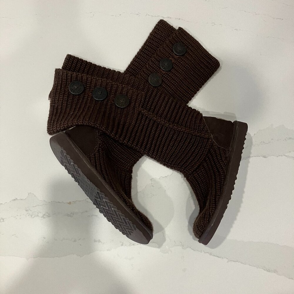 Chocolate Brown Knit Ugg Boots